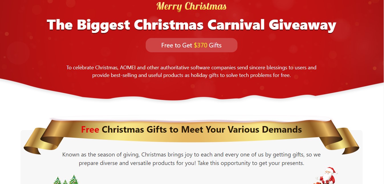AOMEI Christmas Giveaway